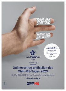 Plakat: Einladung zum Welt-MS-Tag 2023